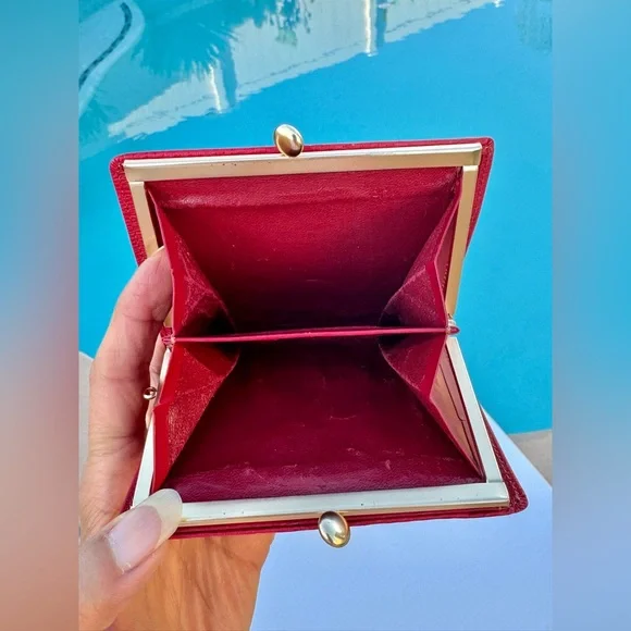 EUC Burberry red leather bifold wallet with COA - Picture 13 of 13